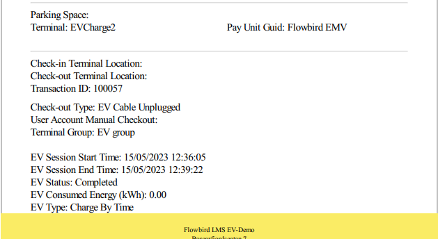 Receipt example